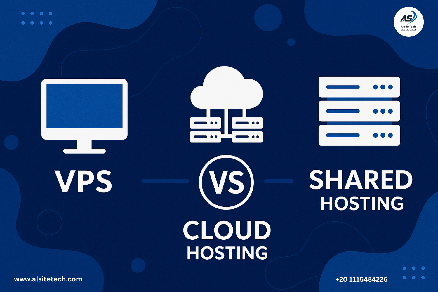 Shared Hosting و VPS و Cloud Hosting